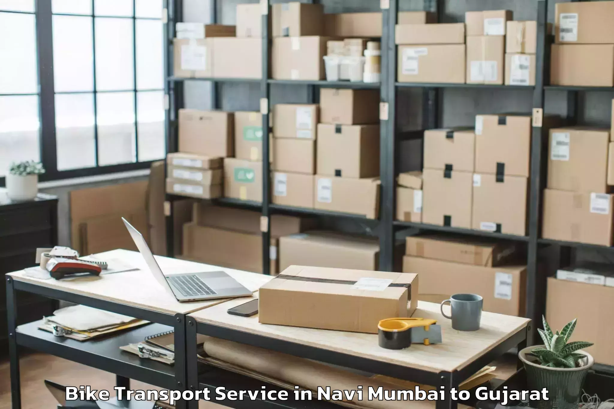 Navi Mumbai to Vadodara Bike Transport Booking